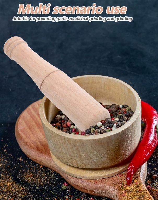 Пестик (толкушка), для измельчения специй, трав и орехов, деревянный. — фото 1