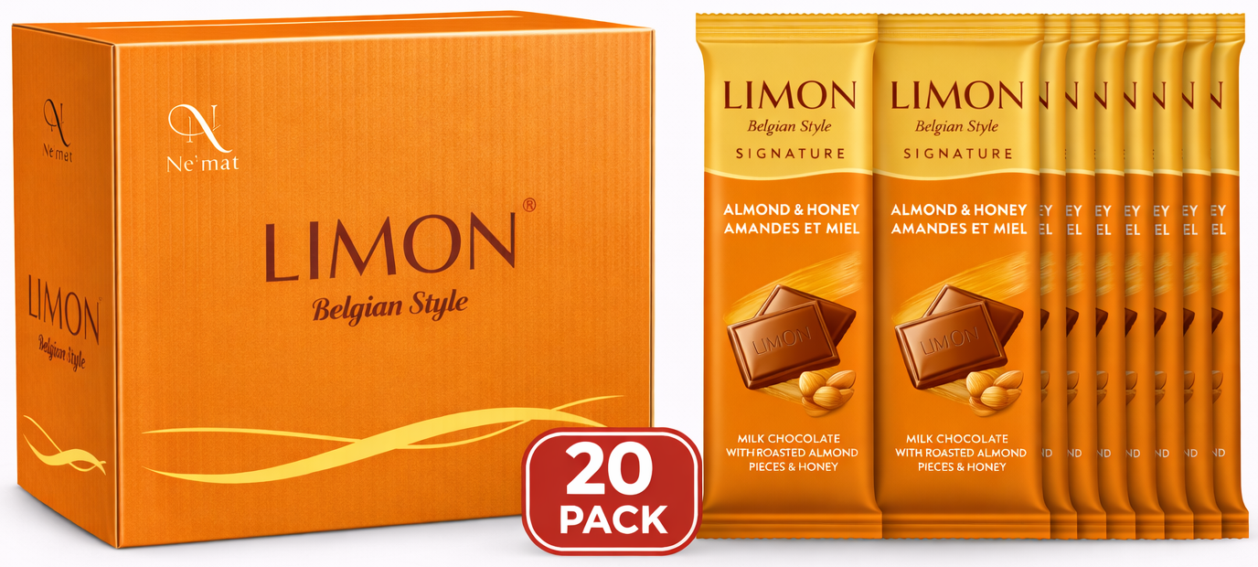 20 штук Молочный плитка "LIMON Signature Orange Edition" Belgian Style, 50 г производитель Ne'mat