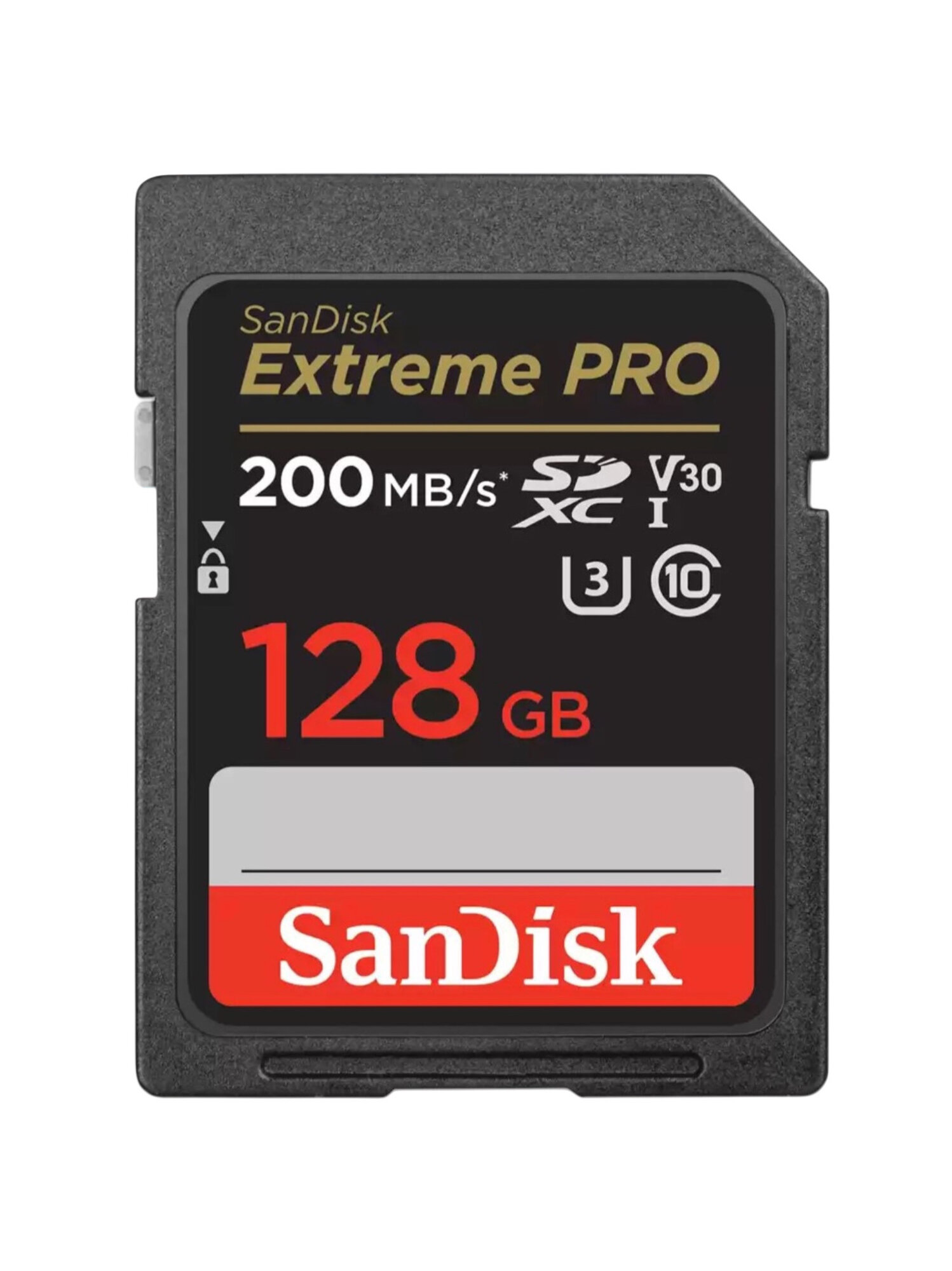 Карта памяти SanDisk Extreme PRO SDXC 128 ГБ Class 10 UHS-I U3 V30 (R/W 200/90 Mb/s) — фото 1