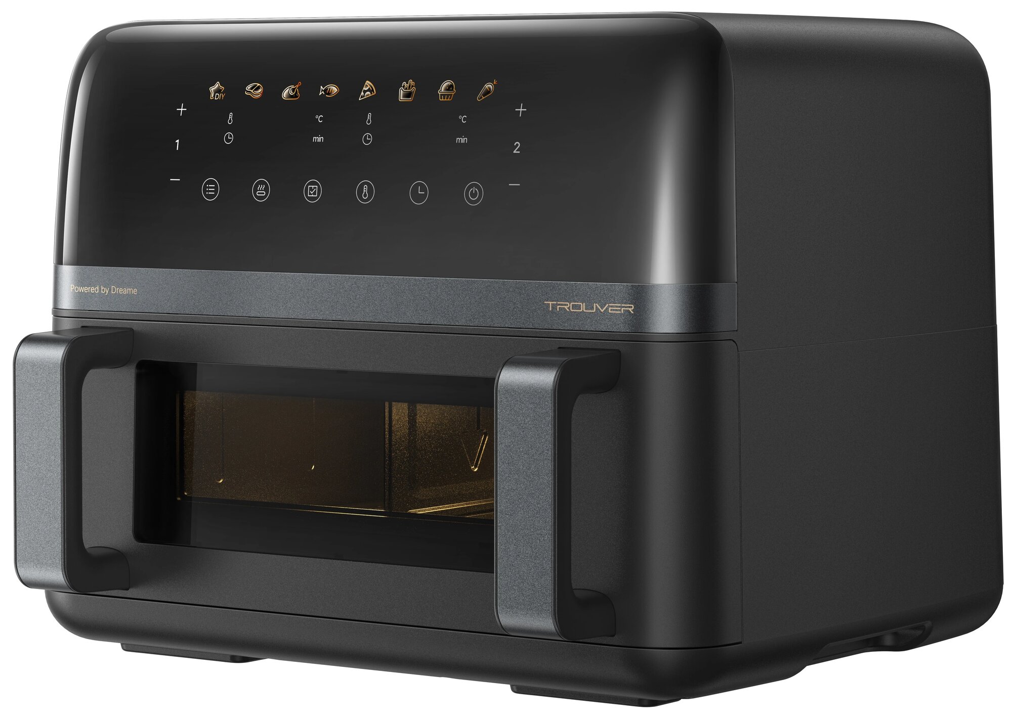 Аэрогриль Trouver "FD20 Pro" 2700Вт 9л, функция SyncFinish, циркуляция воздуха 360°, Black