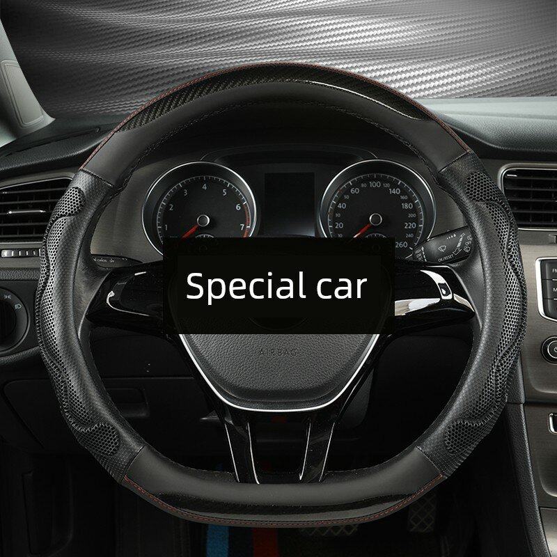 Чехол на рулевое колесо D-формы Olive Black для моделей Nissan Sunny Versa - 1 шт