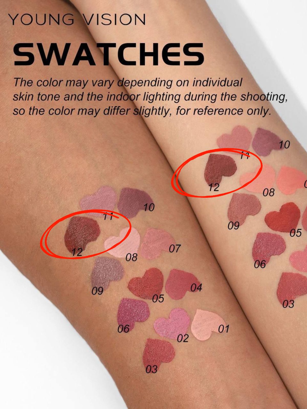 Жидкий лайнер для губ Young Vision 2-в-1, контур и помада, оттенок №12 — фото 1