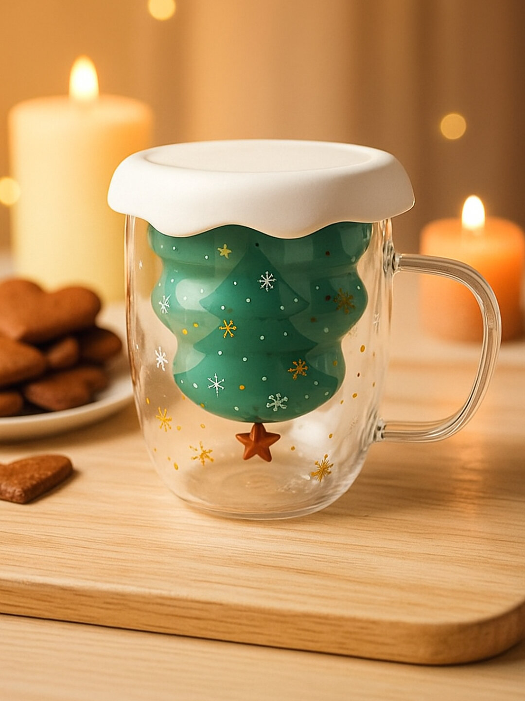 Двойная стеклянная кружка Ikki qavatli shisha krujka choy va suv ichish uchun — фото 1