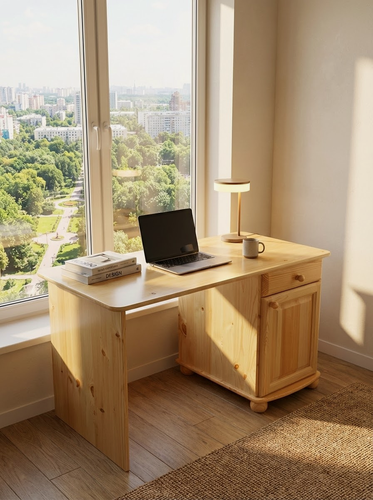 Изображение товара Стол письменный "Вокко" 110x55x73 см, массив сосны, лак "Дом мебели из сосны" 211