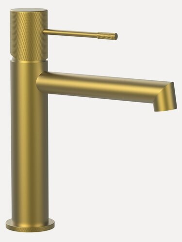 Изображение товара Смеситель для раковины в ванную, латунь, аэратор, AltroBagno, матовое золото