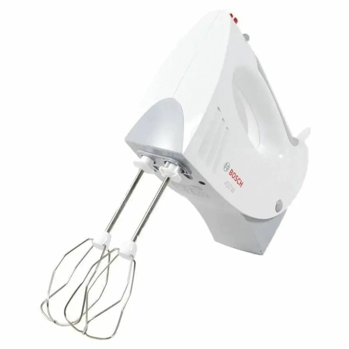 Миксер Bosch MFQ 3540, 450Вт, 5 скоростей, 2 венчика, 2 крюка для теста, стакан, белый (MFQ3540)