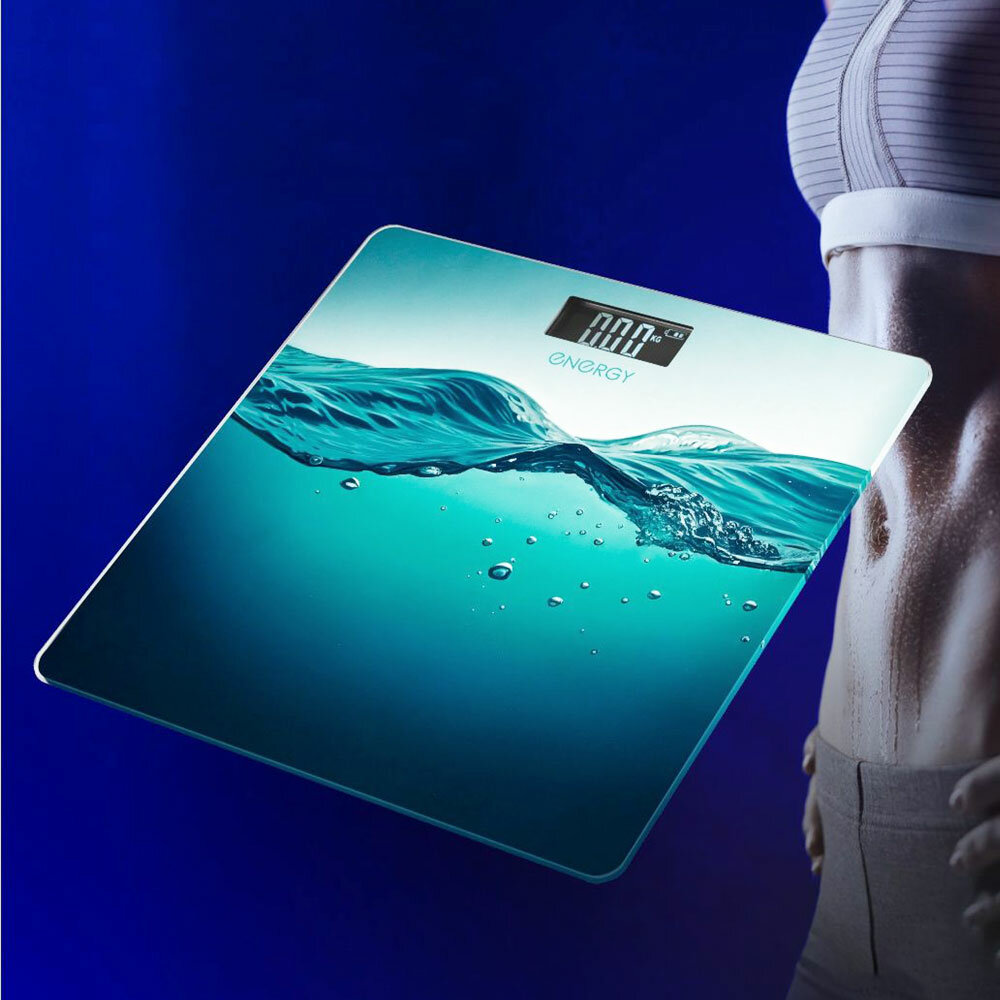 Весы напольные электронные Energy EN-422C, стекло, до 180 кг, usb, lcd дисплей, автоотключение