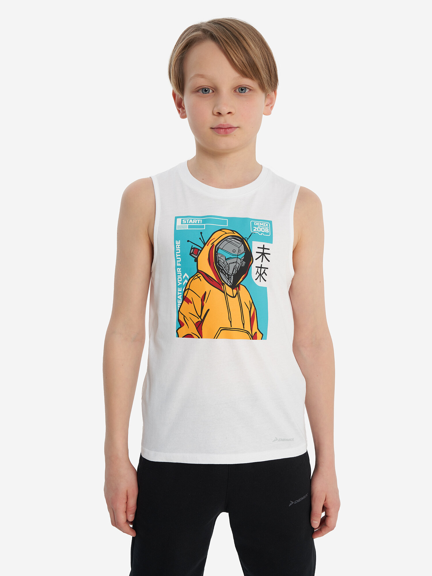 Майка Demix, размер 164-170, белый — фото 1