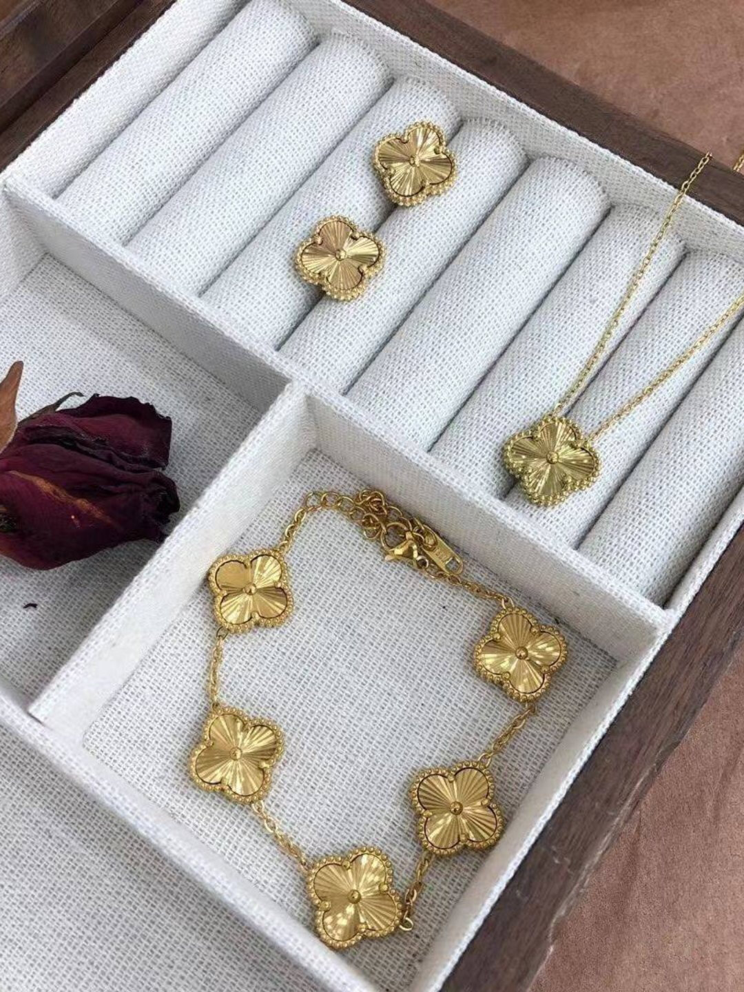 Набор украшений Savdo Belgisi "Van Clee", в стиле Van Cleef&Arpels, защита от битума/птичьего помета/масла