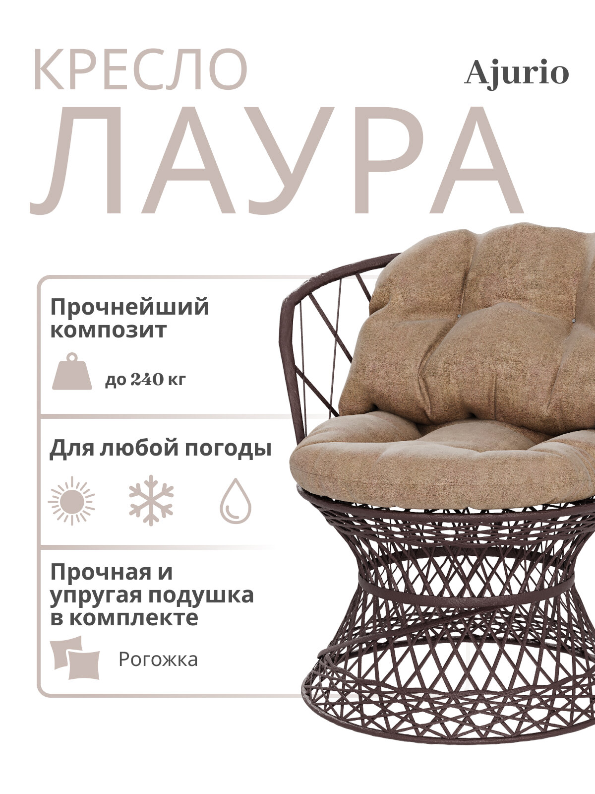 Кресло садовое (стул для сада, стул садовый, кресло для сада, мебель садовая)