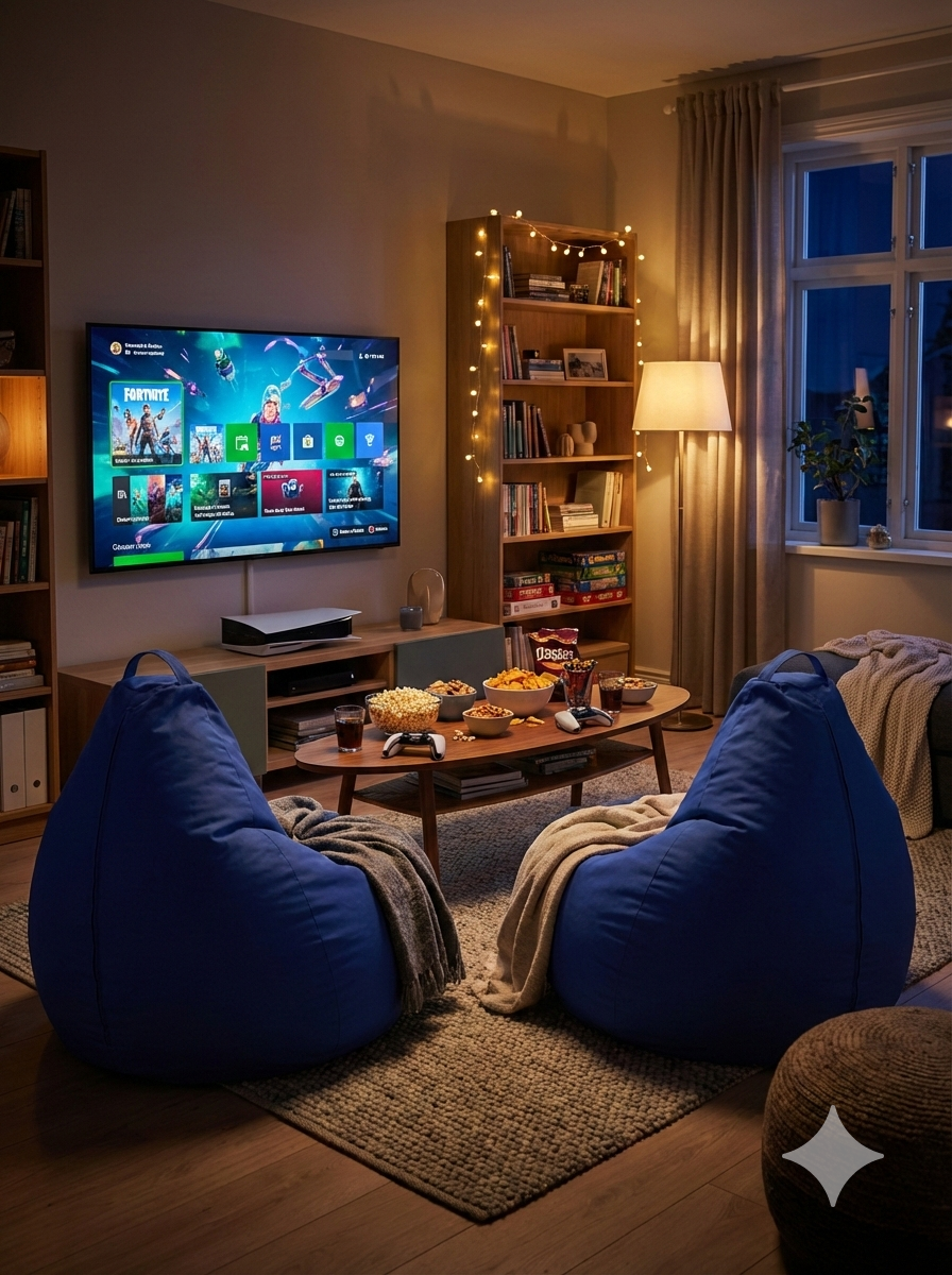 Кресло-мешок Пуффбери «Груша», размер XXL средний, Оксфорд Синий — фото 1