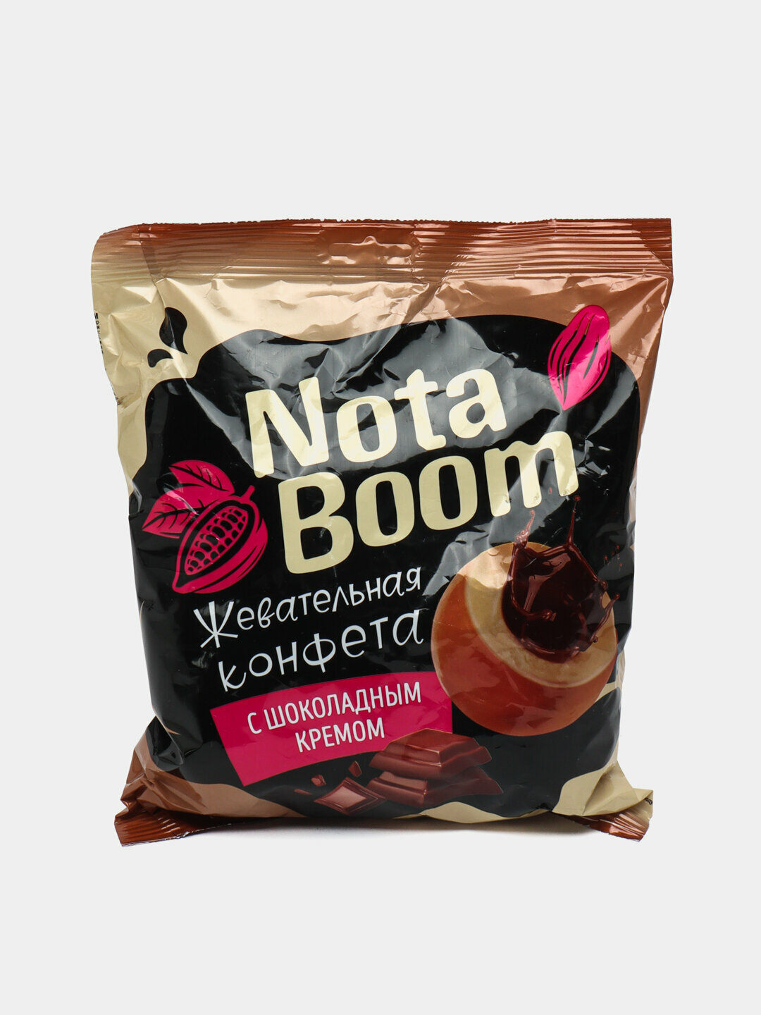 Жевательная карамель Roshen "Nota Boom", с шоколадной начинкой, 500г