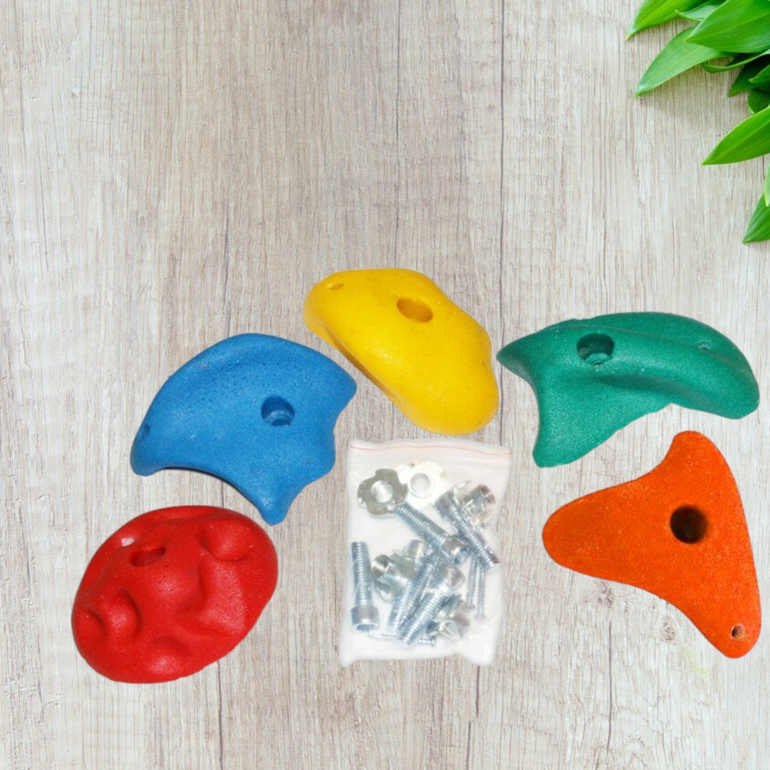 Зацепы для скалодрома большие Kampfer набор по 5 шт, пластик