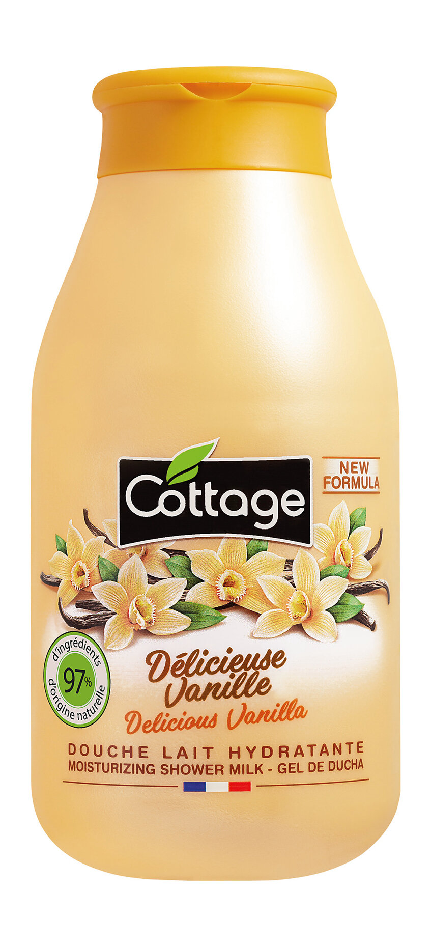 COTTAGE Молочко для душа Moisturizing Shower Milk - Delicious Vanilla увлажняющее, 250 мл, ваниль