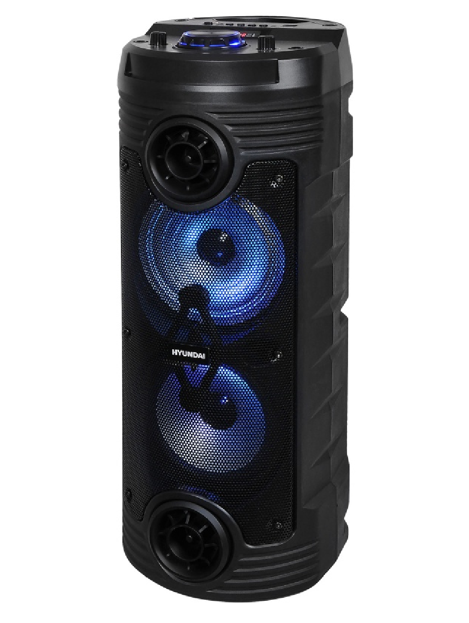 Колонка портативная Hyundai H-MC170 черный 80Вт FM USB BT SD/MMC, 1364103