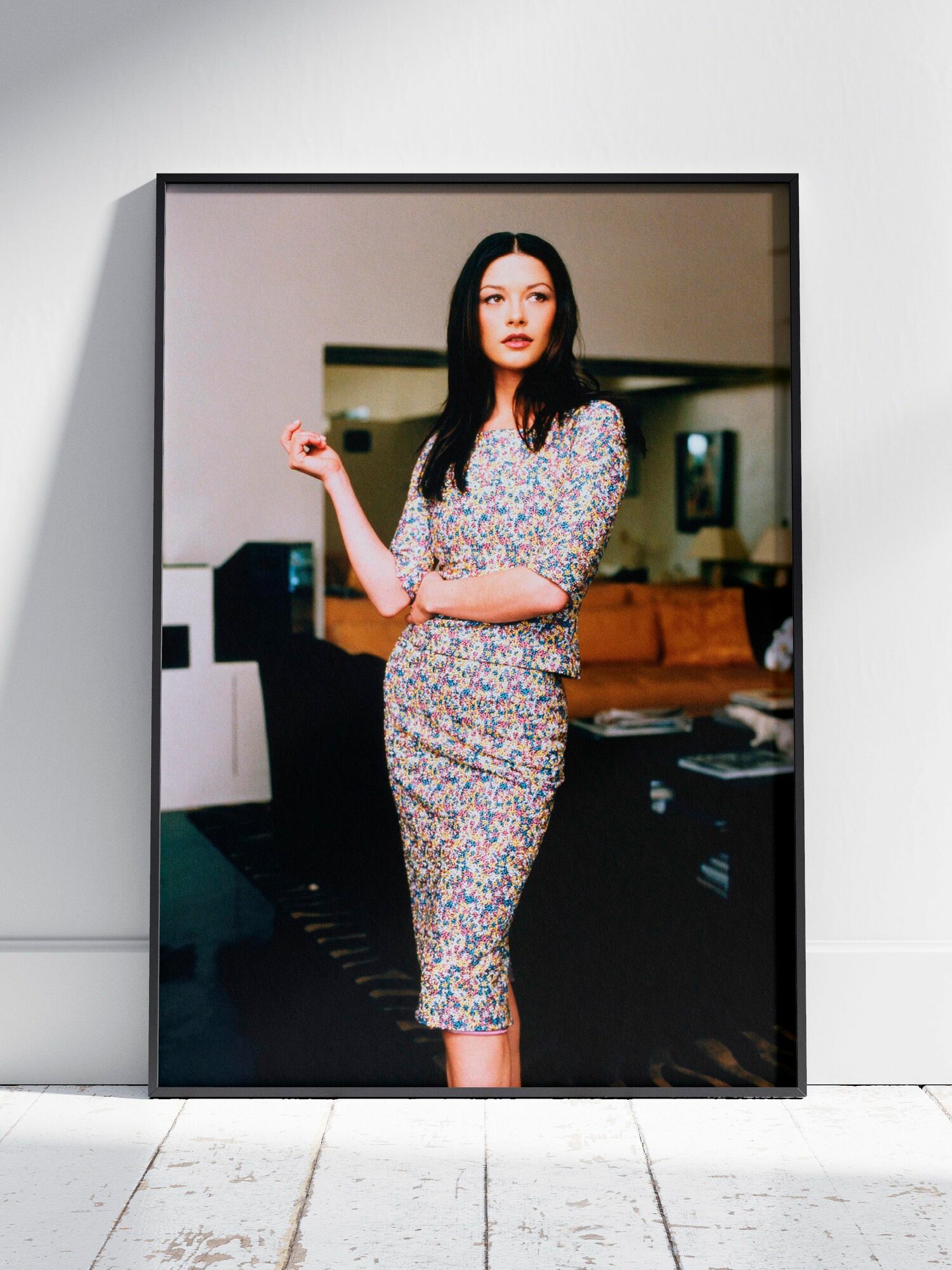Плакат на стену для интерьера Кэтрин Зета Джонс (Catherine Zeta Jones 38) - Постер по актеру фильма, кино, сериала формата A4 (21x30 см)