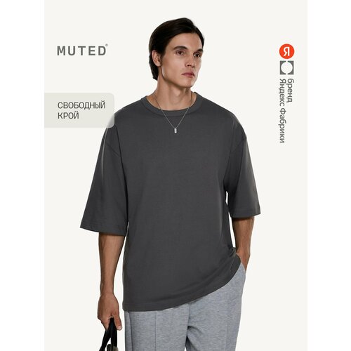 фото Футболка muted oversize, размер 2xs-xs, серый