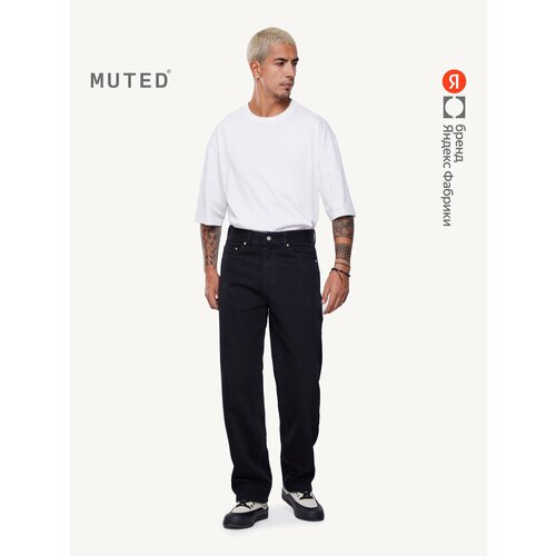 фото Джинсы muted straight, размер 26, черный