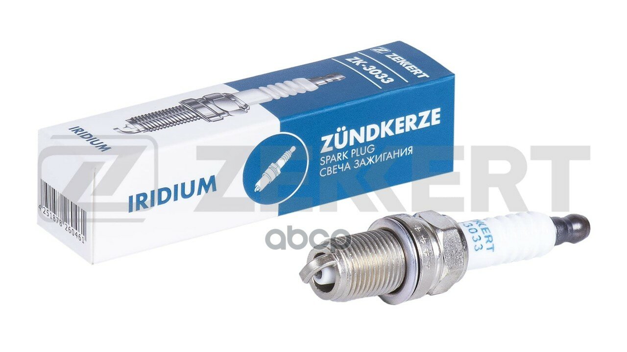 Свеча зажигания (Iridium аналог NGK 1313 цена за 1 шт.) Mitsubishi Outlander II III 06- Peugeot 4 Zekkert арт. zk-3033