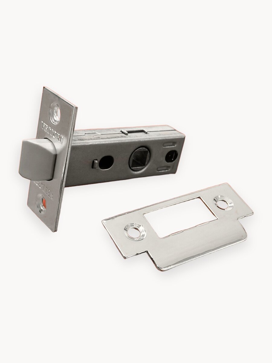 Защелка дверная межкомнатная с кевларовым язычком цвет Никель