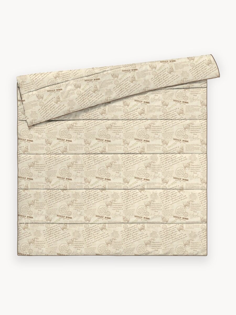 Одеяло 2 спальное 172х205 см, Dargez, теплое, Шерсть овечья, Микрофибра, Находка