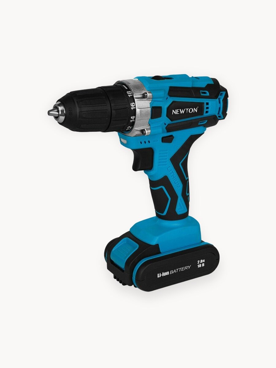 Шуруповерт NEWTON NTA18-2Li-2, 18В, 2 аккумулятора, быстрозажимной патрон, в коробке