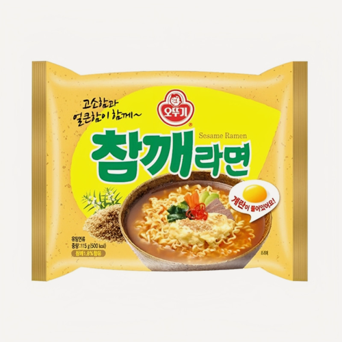 Изображение товара Лапша быстрого приготовления Оттоги Чамке с кунжутом со вкусом говядины 115 г, Южная Корея