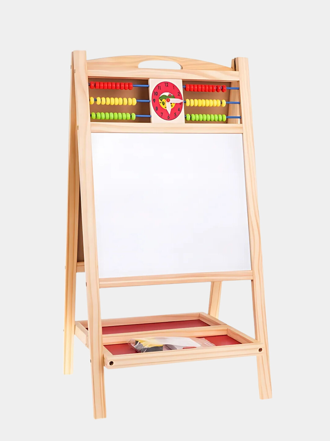 Мольберт детский, магнитная доска для рисования мелом и маркером — фото 1