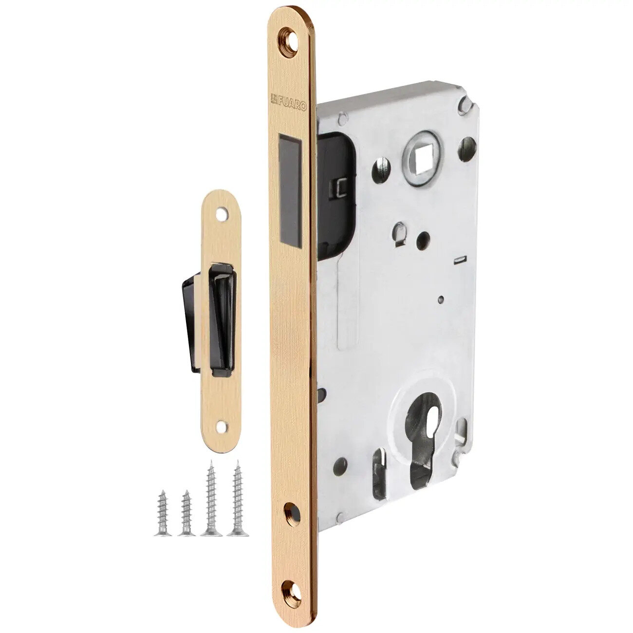 Корпус замка под цилиндр Fuaro (Фуаро) MAGN 5300-M-C сатинированное золото