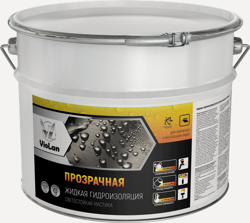 Изображение товара "Прозрачная" мастика VioLan, каучуковая, однокомпонентная, 10 л