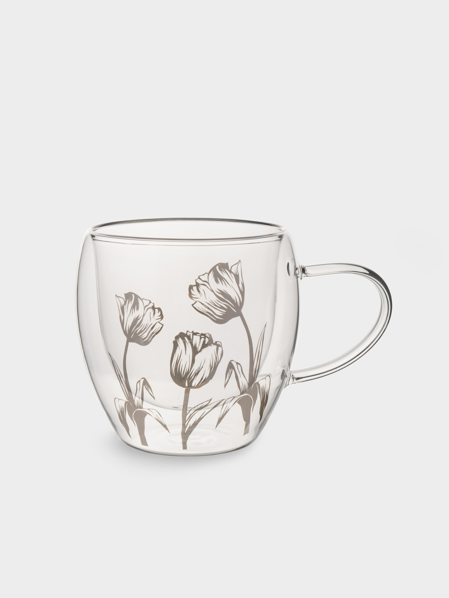 Кружка, 250 мл, стекло Б, Тюльпаны, Wind-deco — фото 1