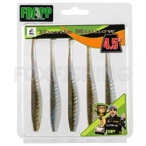 Силиконовая приманка Frapp Hustle Minnow 4.5 11,6см. 5шт. вес: 6гр. #30