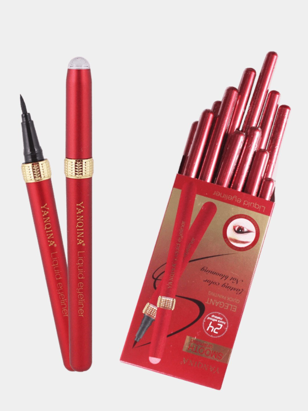 Жидкая подводка для глаз Yanqina, водостойкая, стойкость до 36 часов