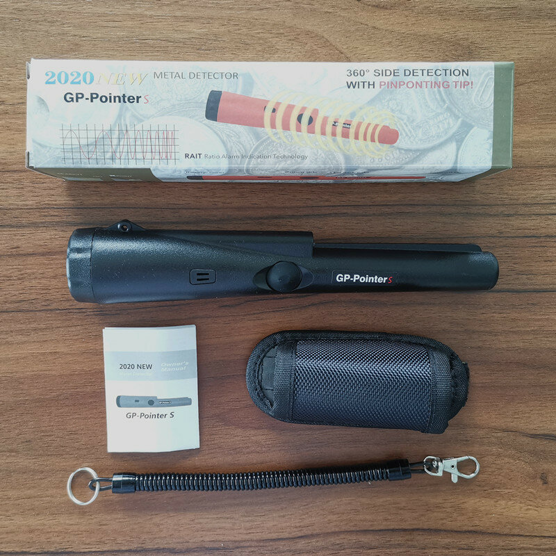 Брендовый новый ручной металлоискатель GP-Pointer S с позиционирующим стержнем, доступный в зеленом, оранжевом и черном цветах