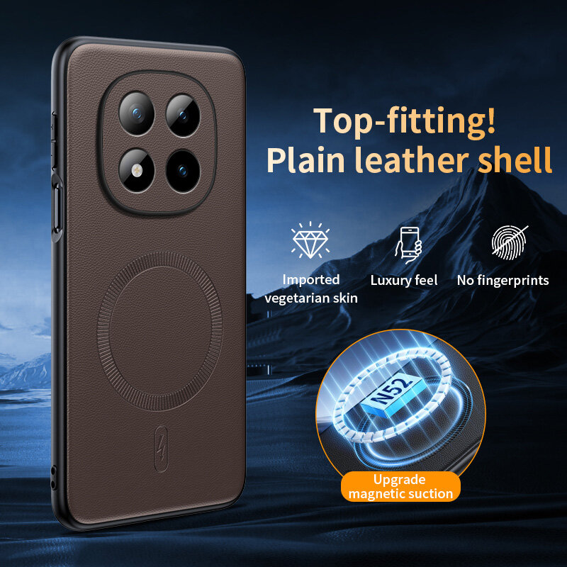 Чехол для Redmi Note 15 Pro 4G / Редми Ноут 15 Про 4Г Роскошная кожа, антиударный Защитная оболочка