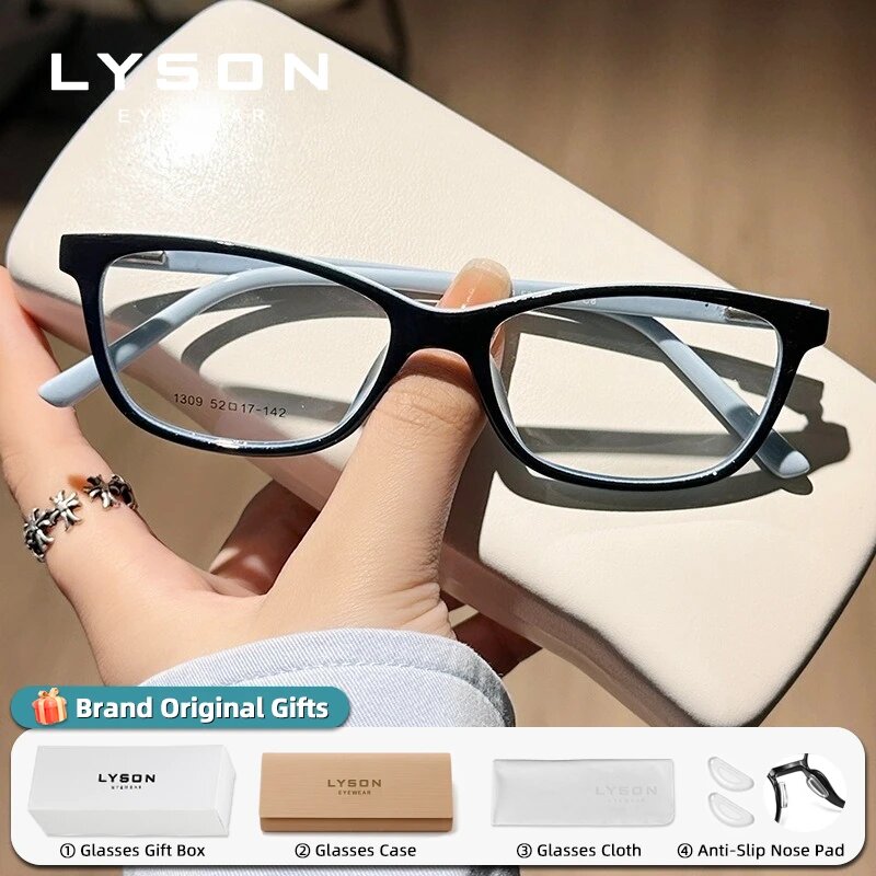 LYSON Очки прямоугольные женские C7-Black Blue, Frame Only