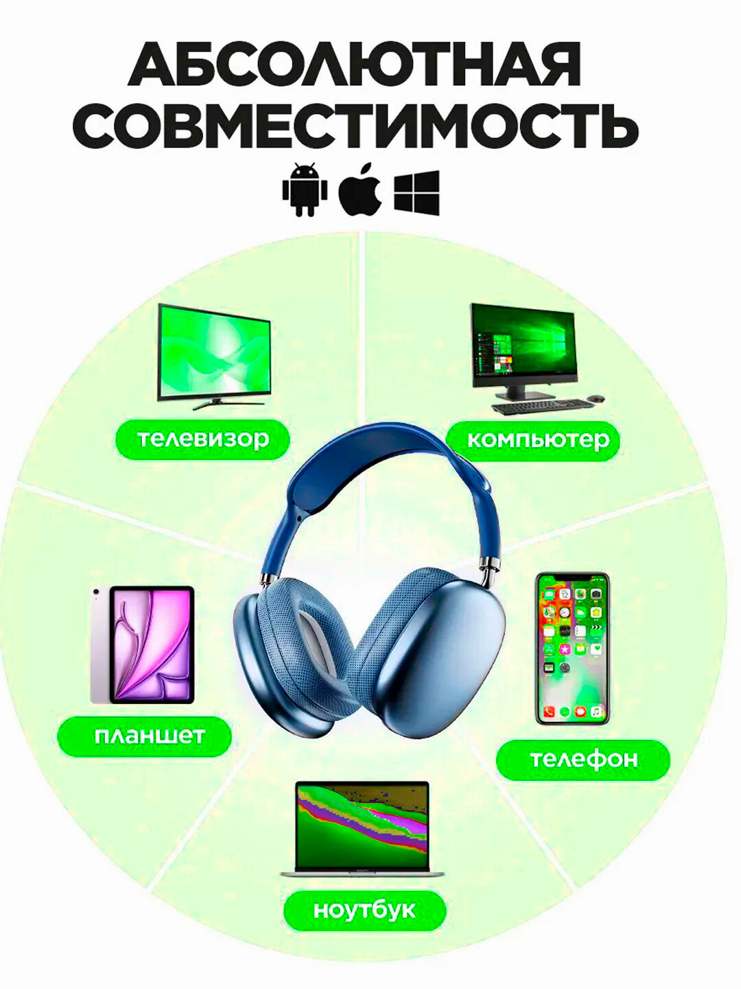 Наушники, беспроводные, Bluetooth 5.1, ANC, моно, для игр, стерео — фото 1