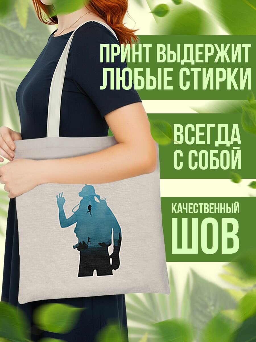Сумка шоппер женская Дайвинг аквалангист — фото 1
