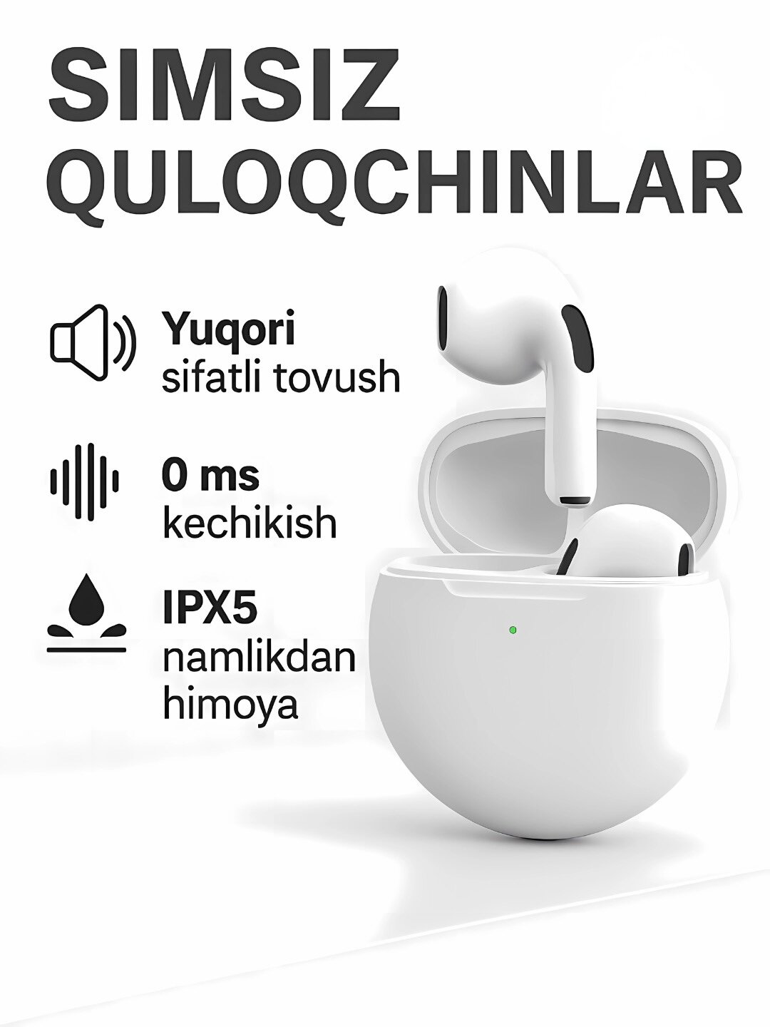 Беспроводные наушники Pro 6 – стиль, комфорт и мощный звук в одном!