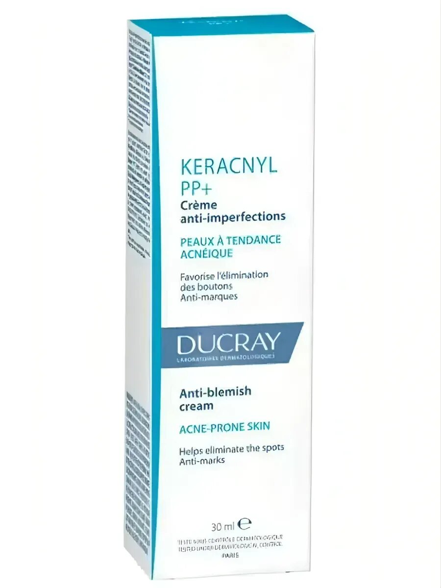Успокаивающий мультикорректирующий крем Ducray Keracnyl Керакнил РР+ для кожи, склонной к акне, 30 мл