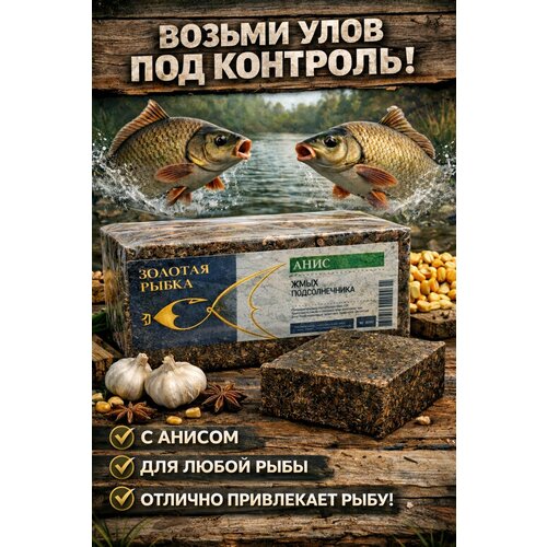 Жмых подсолнечника с отверстиями для крючка 