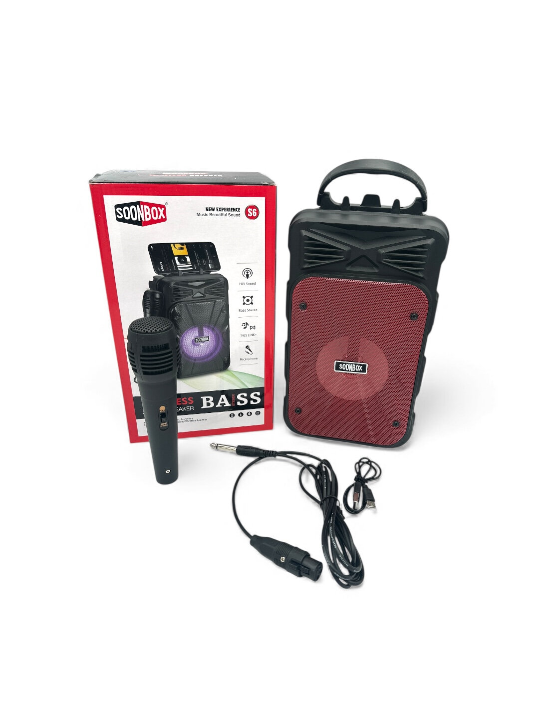 Портативная Bluetooth-колонка Soonbox S7 с микрофоном, беспроводная акустика