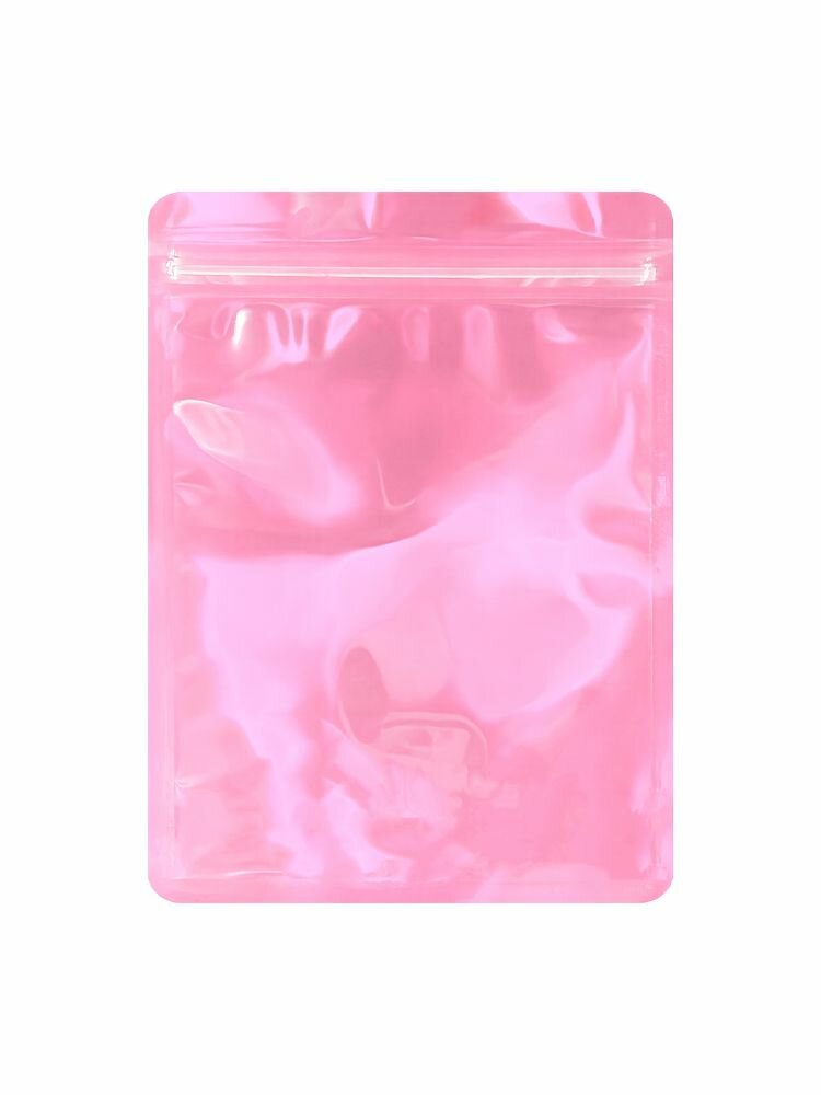 Пакет Zip Lock 10 штук, 9*12 см, Иридисцентный Розовый