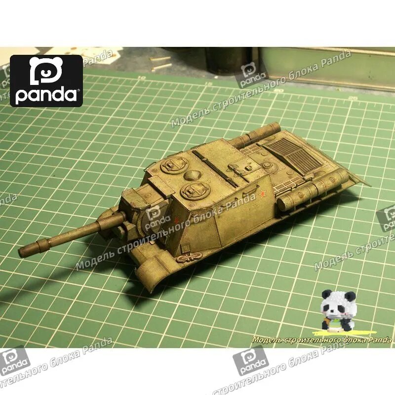 1:35, советская ИСУ-152, тяжелое штурмовое орудие, бумажная модель, World of Tanks