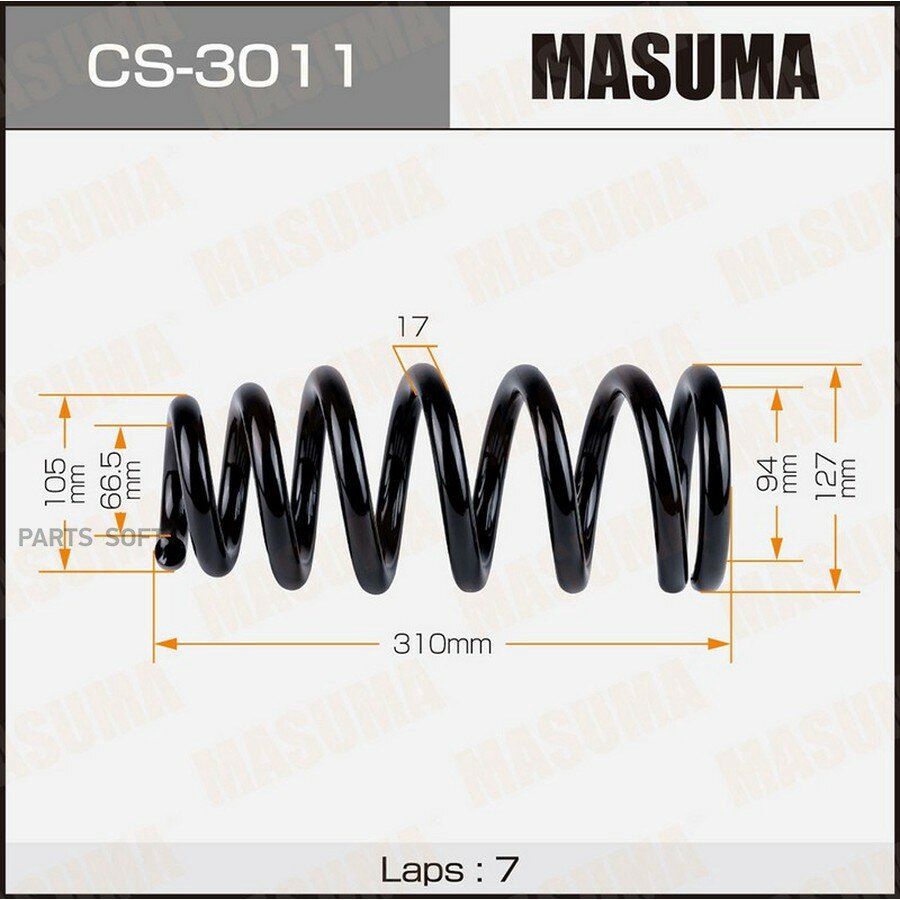 Пружина подвески Mitsubishi L200 KB4T RUS 4DR 4WD 08-16 передняя Masuma MASUMA CS3011 | цена за 1 шт