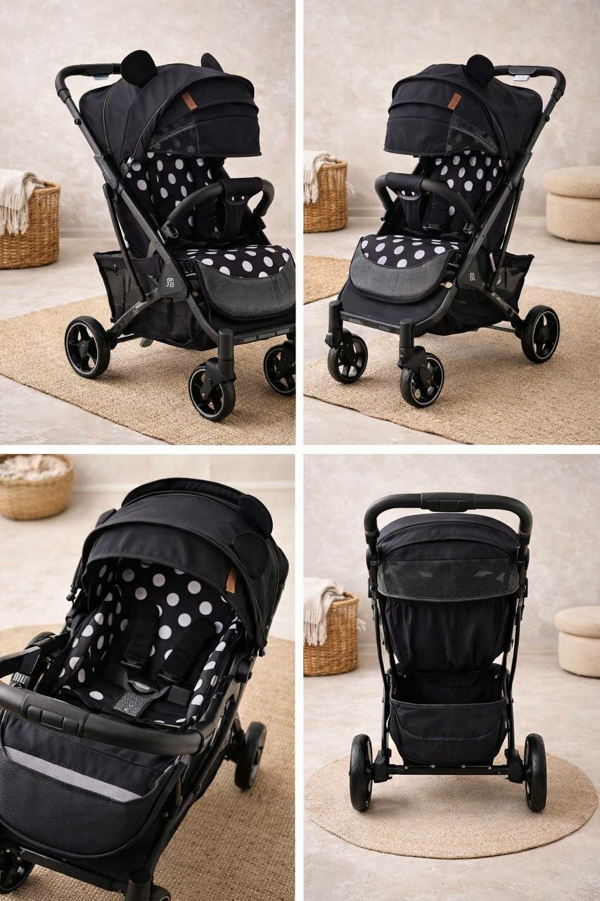 Прогулочная коляска BABALO для детей от 0 до 3-4 лет, резиновые колеса