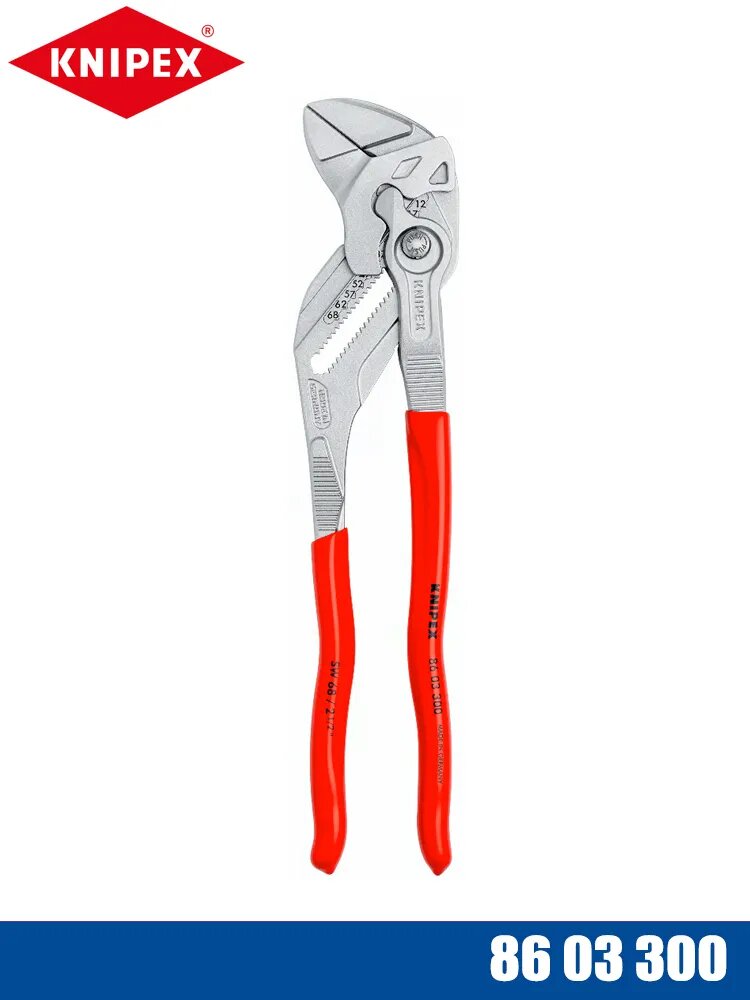 KNIPEX 86 03 300 Плоскогубцы-ключ в одном инструменте. Прочные и долговечные ручные плоскогубцы-ключ.