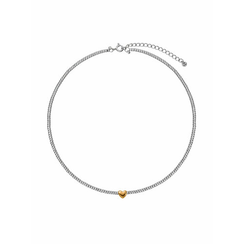 фото Колье lu jewel, длина 34 см, серебряный, золотой
