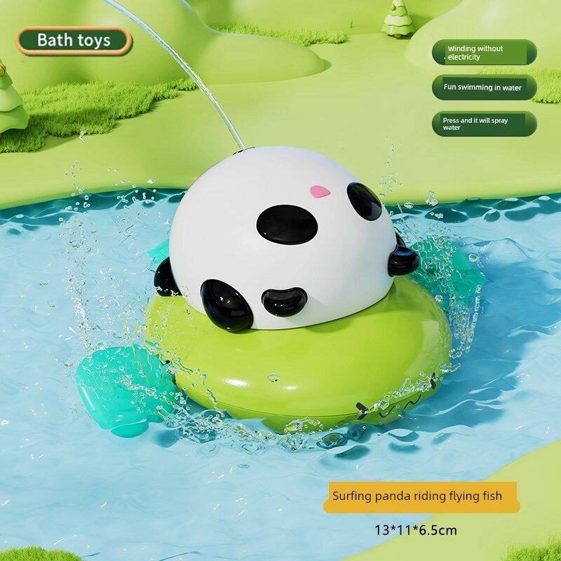 Игрушка с тягой: Панда едет на летучей рыбе для водных игр и купания детей