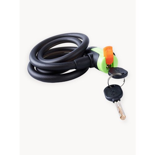 Замок велосипедный тросовый усиленный 12x1200мм с креплением на раму